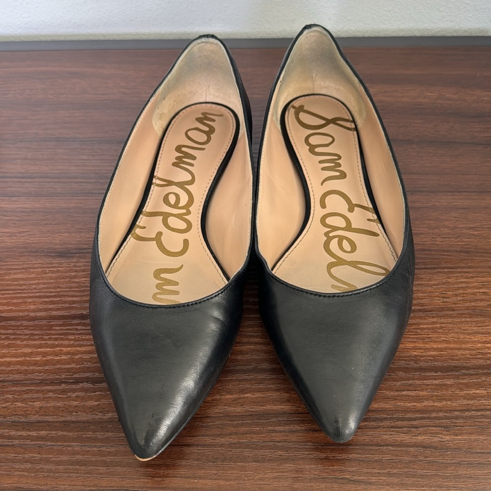 Sam Edelman leather ballet flats. Size 7 1/2. Black.